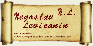 Negoslav Levičanin vizit kartica
